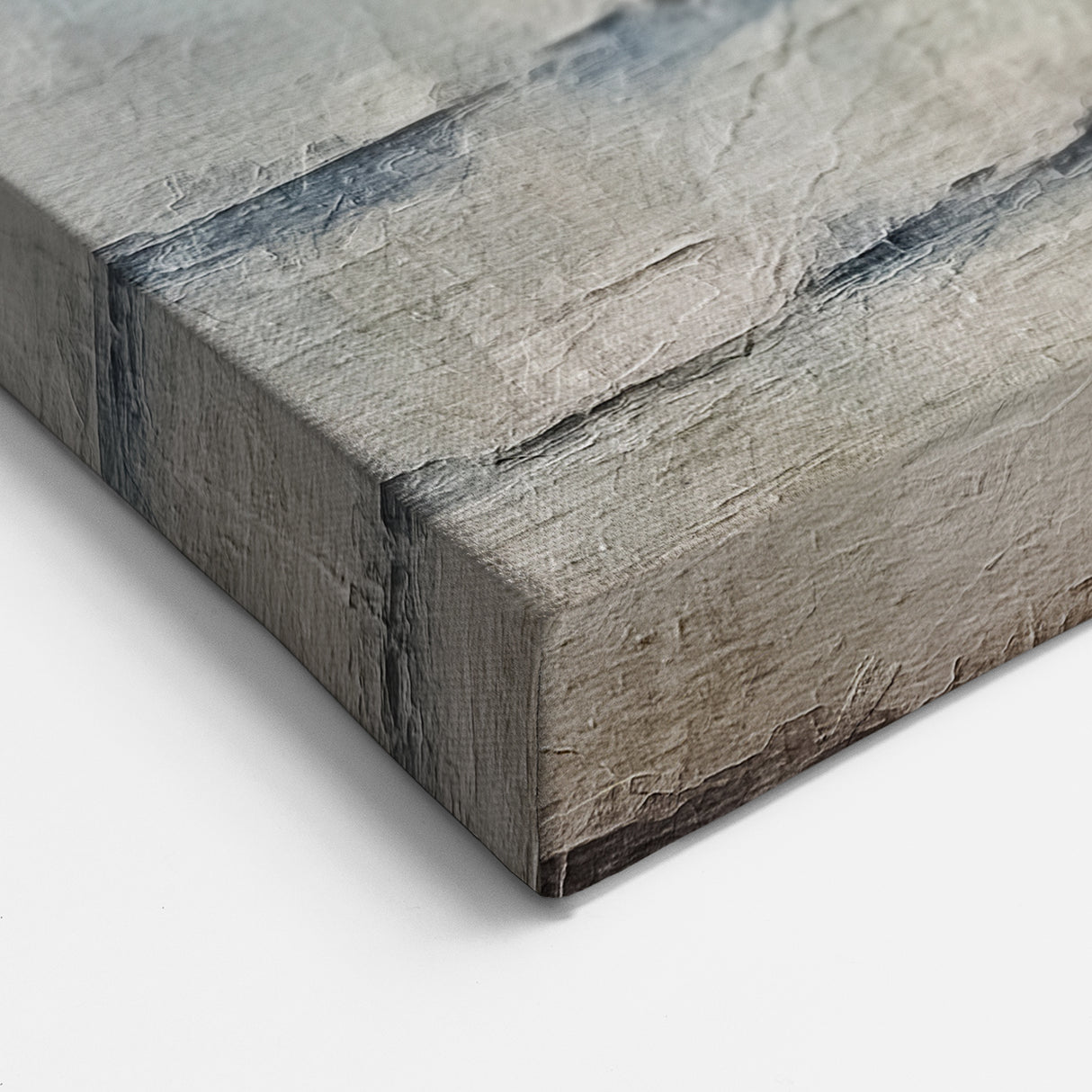 Textured Seascape Canvas Art - Tranquil Blue and Beige Ocean Print