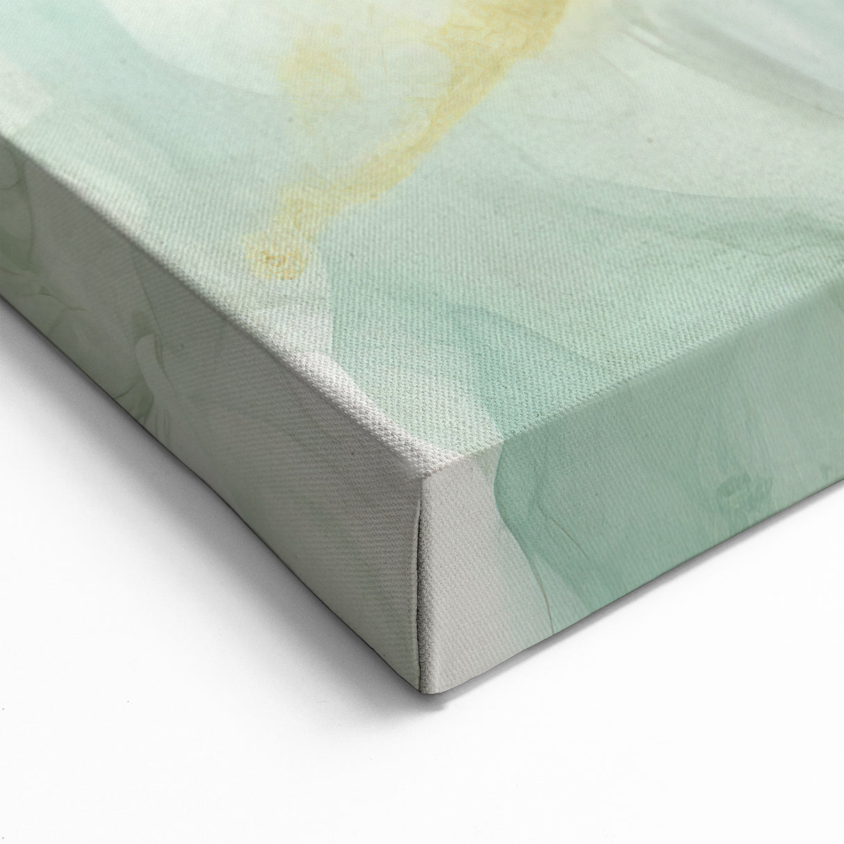 Fluid Green and Gold Abstract Art - Teal and Emerald Flowing Canvas