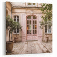 Vintage French Door Wall Art - Parisian Doorway Canvas Print