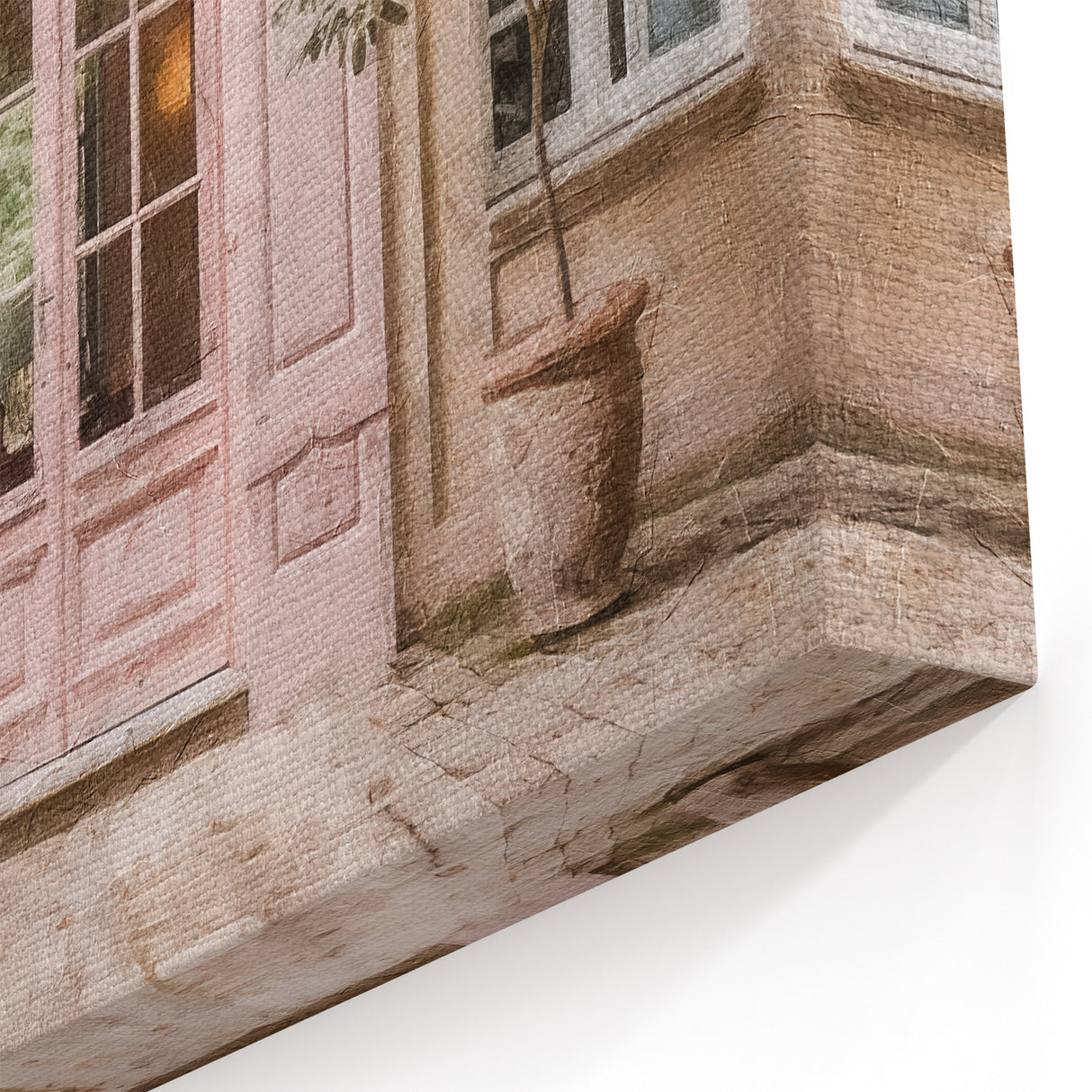Vintage French Door Wall Art - Parisian Doorway Canvas Print