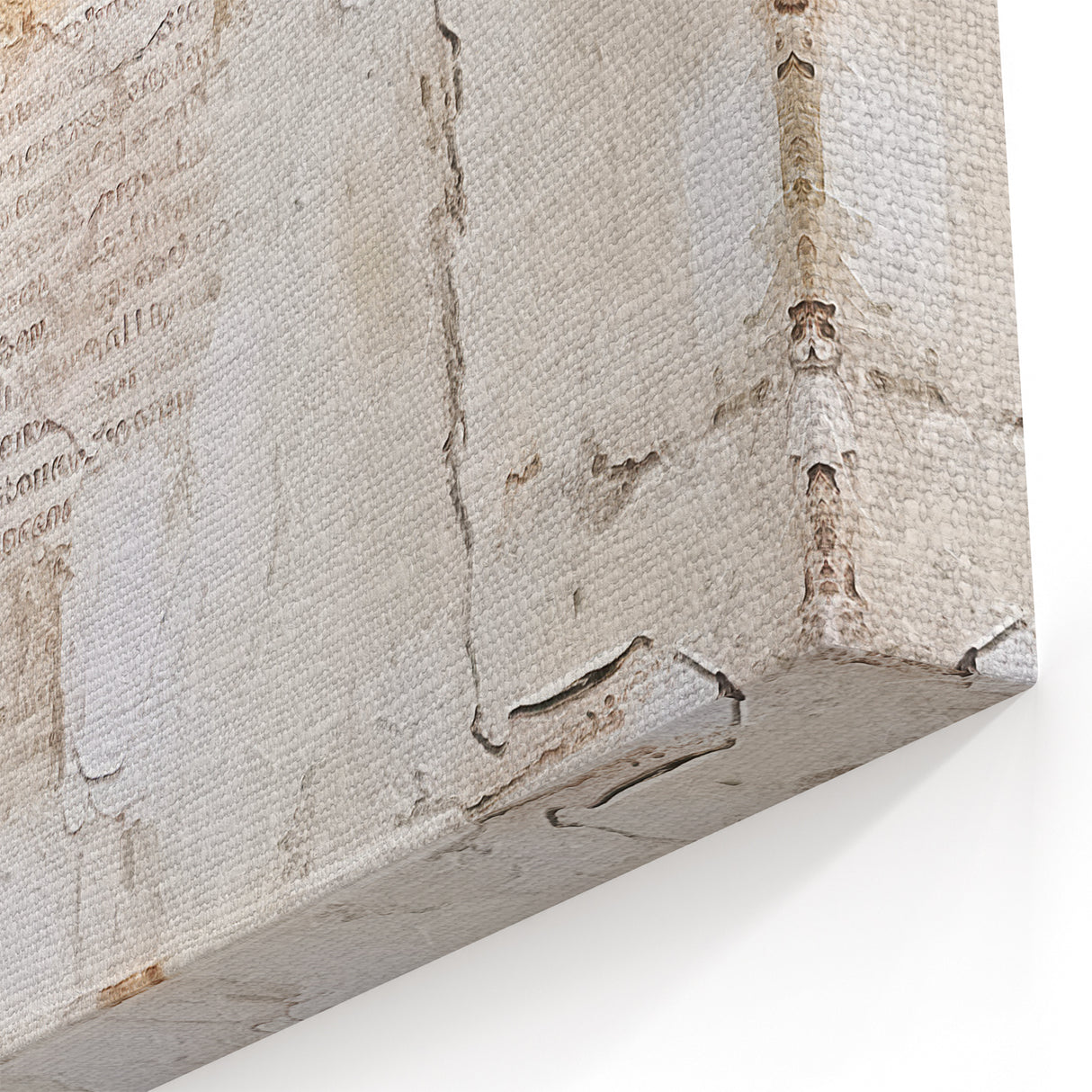 Strokes and Lines Abstract Art - Red and Beige Geometric Line Canvas