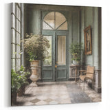 Elegant French Door Canvas Print - European Doorway Wall Art