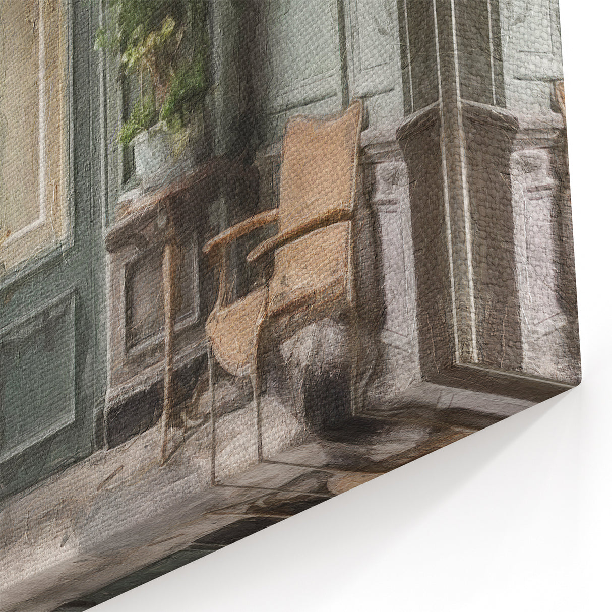 Elegant French Door Canvas Print - European Doorway Wall Art