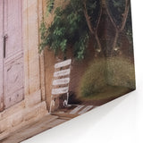 Charming French Door Canvas - Parisian Doorway Floral Wall Art
