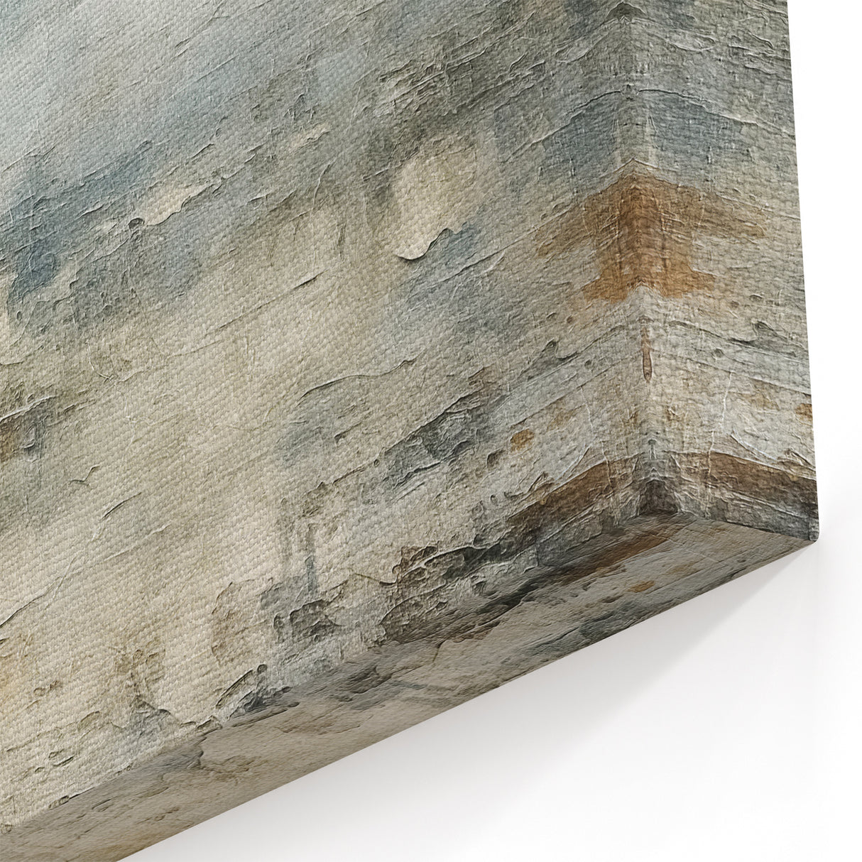 Misty Abstract Line Art - Coastal Serenity Canvas Print