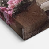 Blush Pink French Door Canvas - Vintage Parisian Floral Wall Art
