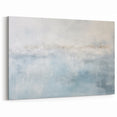 Ethereal Abstract Line Art - Misty Blue and White Canvas Print