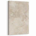 Textured Abstract Line Art - Beige and Cream Organic Canvas Print