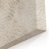 Textured Abstract Line Art - Beige and Cream Organic Canvas Print