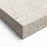 Textured Abstract Line Art - Beige and Cream Organic Canvas Print