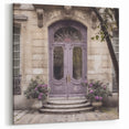 Lavender Parisian Door Canvas - Vintage French Door Wall Art Print