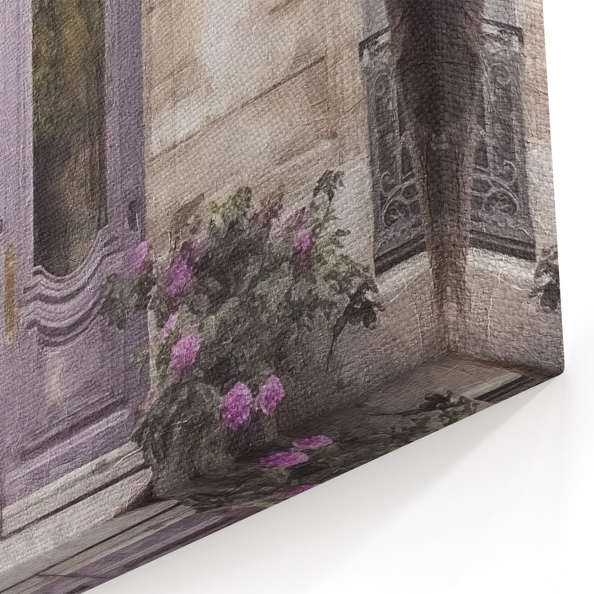Lavender Parisian Door Canvas - Vintage French Door Wall Art Print