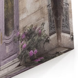 Lavender Parisian Door Canvas - Vintage French Door Wall Art Print