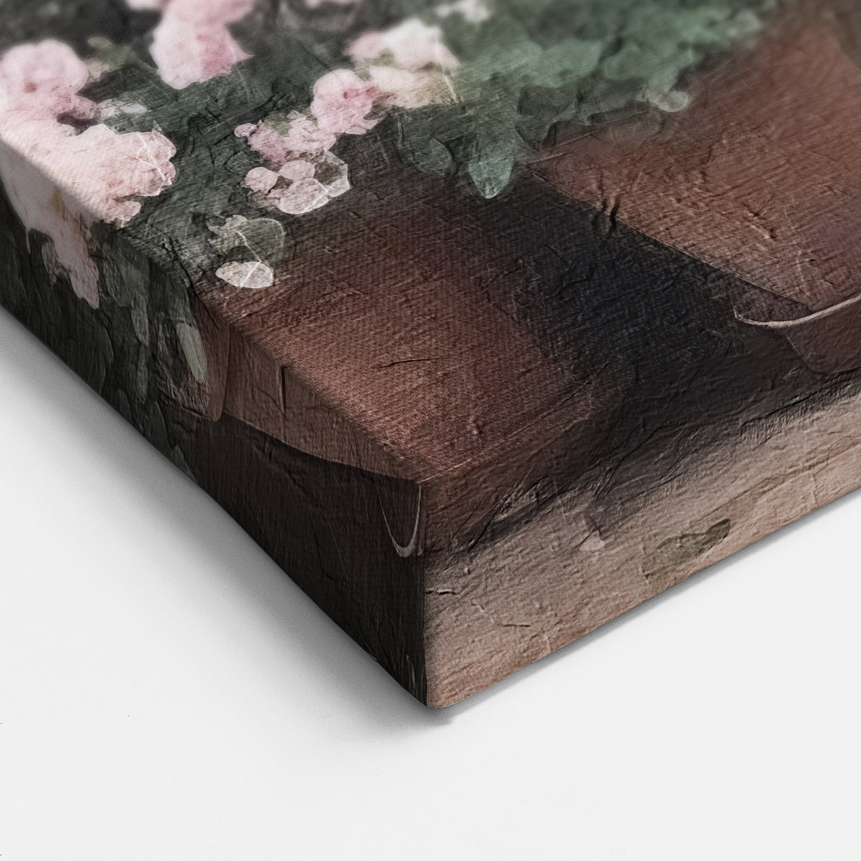 Rustic Pink French Door Canvas - Vintage Floral Parisian Wall Art