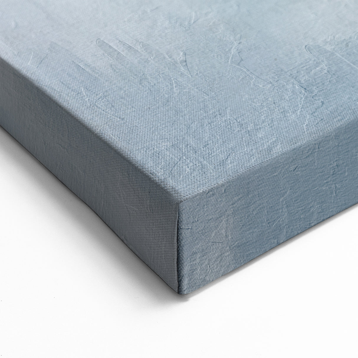 Minimalist Misty Abstract Line Art - Blue and White Canvas Print