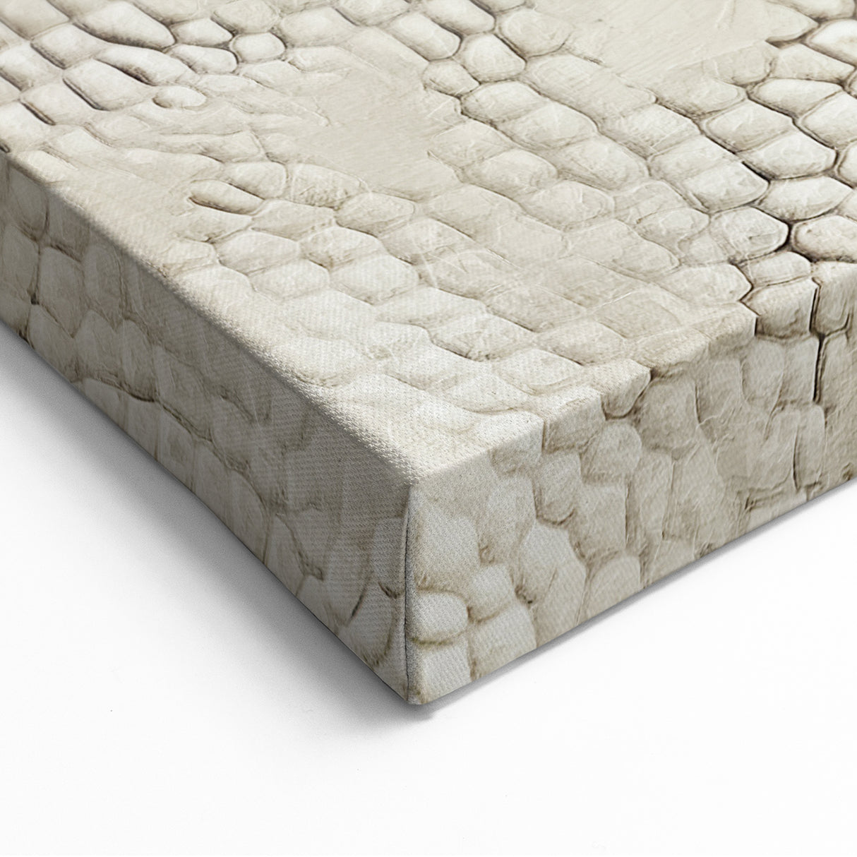 Textured Abstract Line Art - Beige and Cream Minimalist Canvas Print