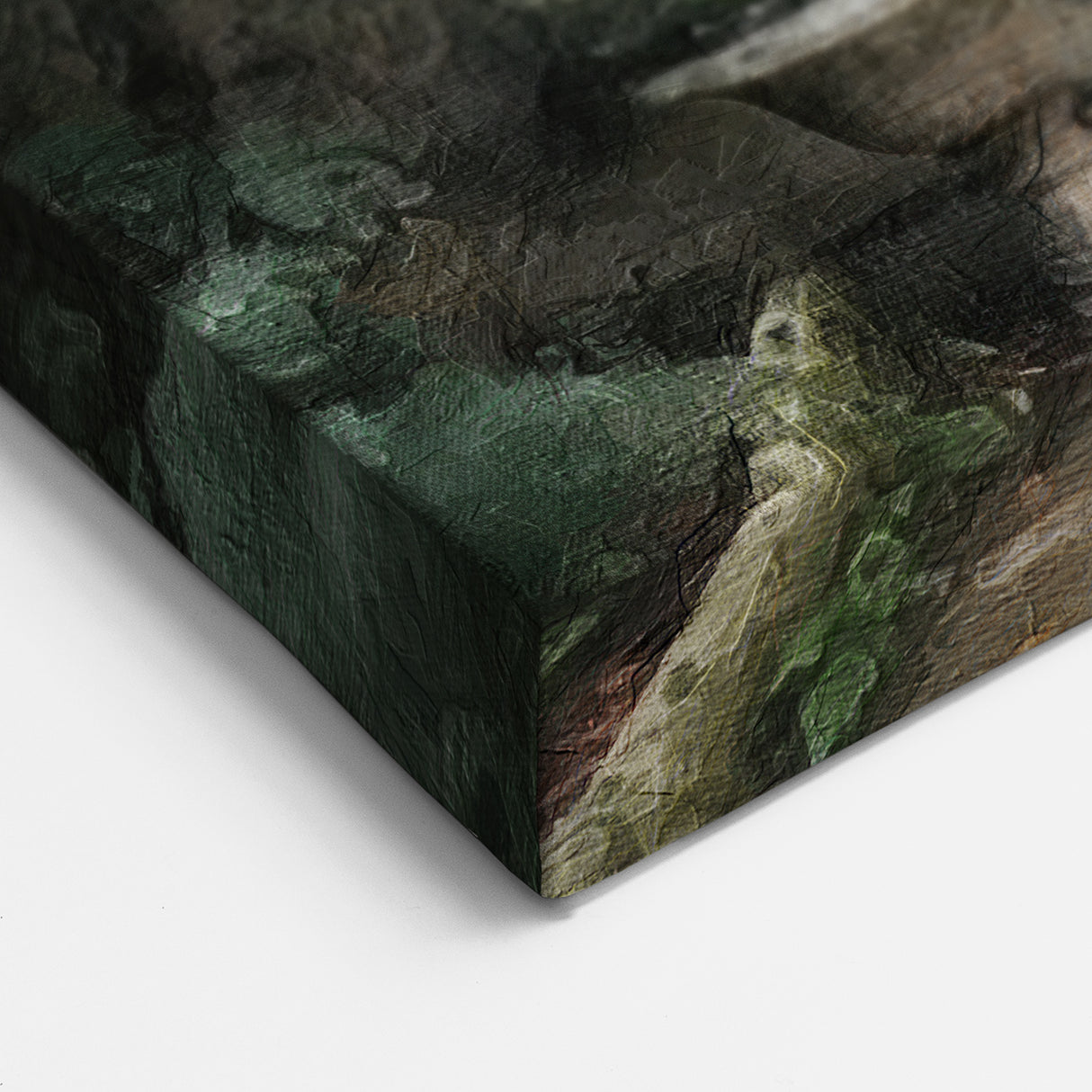 Moss Green French Door Print - Vintage European Courtyard Wall Art