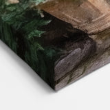 Lavender Door Canvas Print - Rustic French Courtyard Wall Art