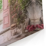 Open Blush Door Canvas Art - Parisian Courtyard Entryway Decor