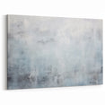 Ethereal Misty Abstract Line Art - Light Blue and White Canvas Print
