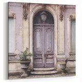 Ornate Lavender Door Print - Vintage Parisian Architectural Art