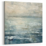 Ocean Breeze Strokes Abstract Line Art – Modern Minimalist Canvas