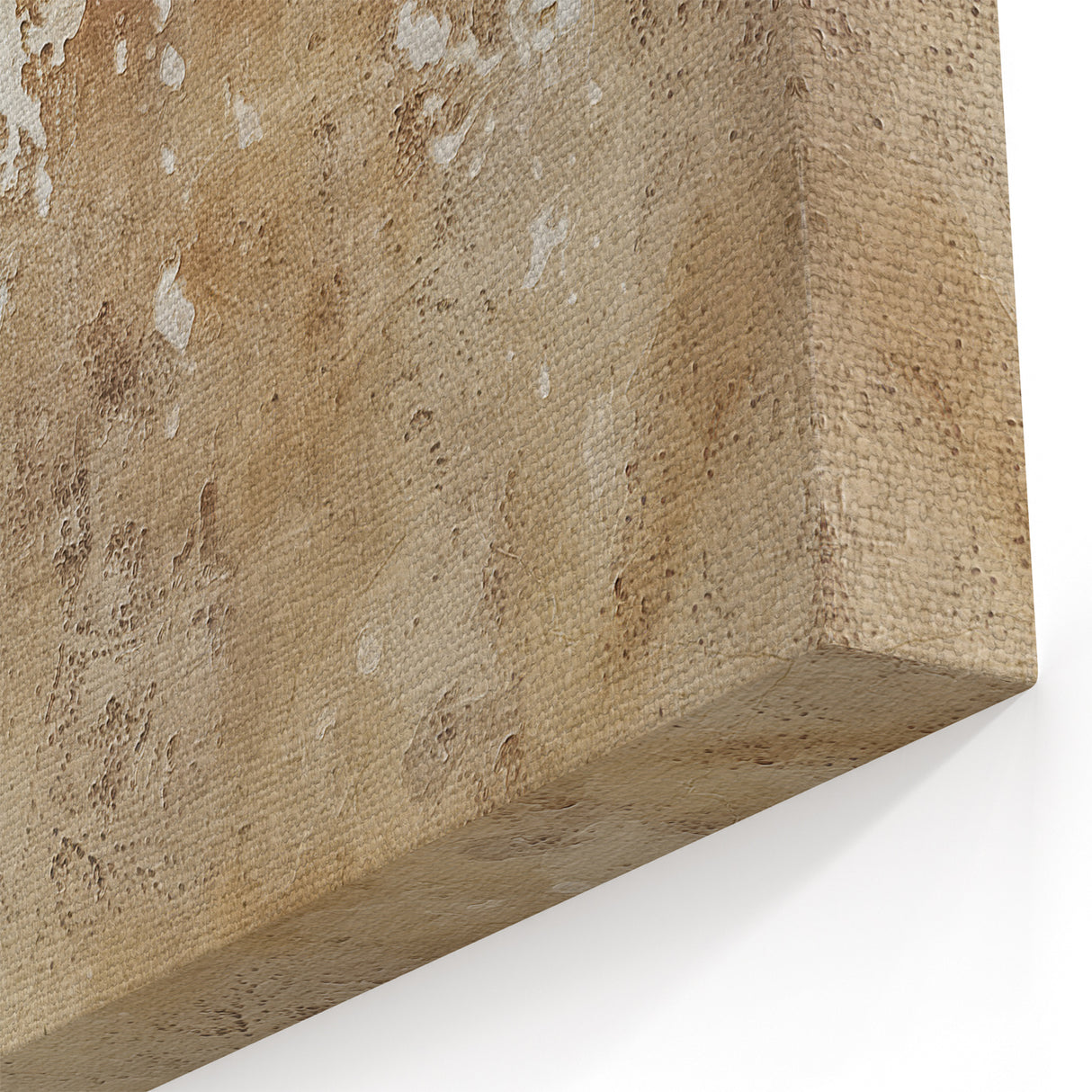 Rustic Warmth Abstract Line Art - Beige and Brown Brush Strokes Canvas