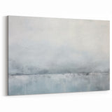 Minimalist Line Art Canvas - Pale Blue and Gray Abstract Strokes