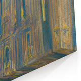 Gothic Realism Art Print of Košice Cathedral Interior with Stained Glass
