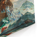 Dynamic Realism Art Print of Fishermen at Sea with Herring Net Catch