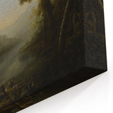 Classical Realism Art Print of Goat Herders by Riverside Temple Ruins