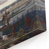Detailed Realism Art Print of Historic Cityscape View from Sachsenhausen