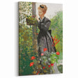 Classical Realism Painting - Woman in Garden Realistic Wall Art