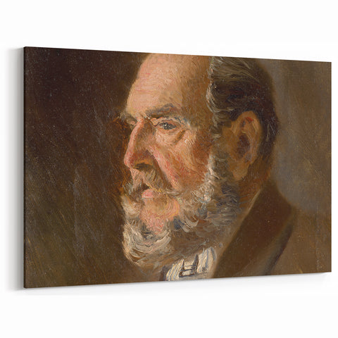 Realistic Wall Art - Portrait Study of an Elderly Man in Classical Realism