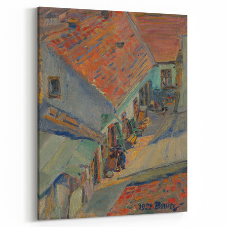 Realistic Wall Art - In Front of the House by Konštantín Bauer, Urban Scene