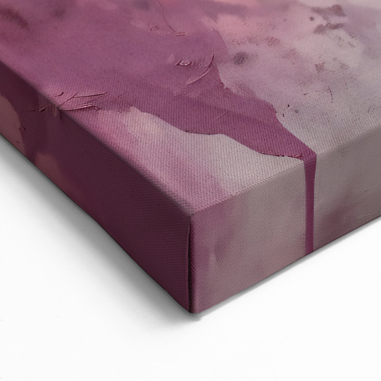 Romantic Pink and Gold Abstract Art - Blush Brush Strokes Canvas Print