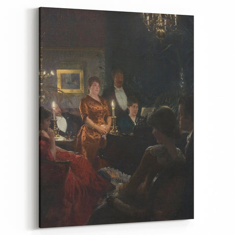 Classical Realism Painting - A Duet by P.S. Krøyer, Elegant Interior Scene