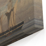 Neoclassical Naval Brig at Anchor Print - Maritime Art by Eckersberg