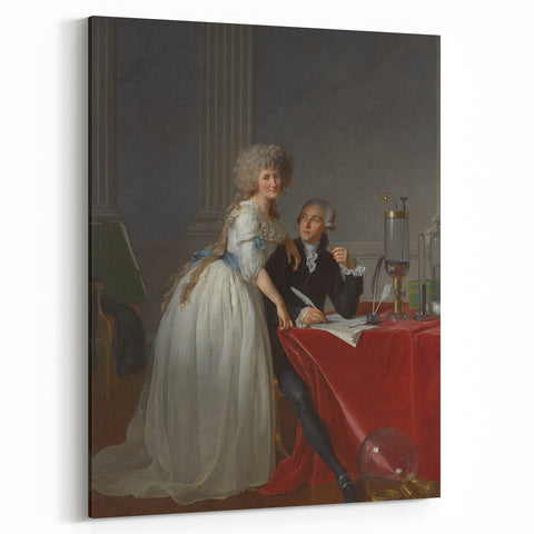 Neoclassical Lavoisier Portrait Print - Historic Art by Jacques-Louis David