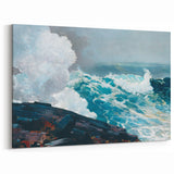Realism Art Print - Northeaster by Winslow Homer, Ocean Waves Scene