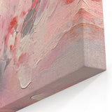 Vibrant Pink and Coral Abstract Art - Fluid Swirling Canvas Print