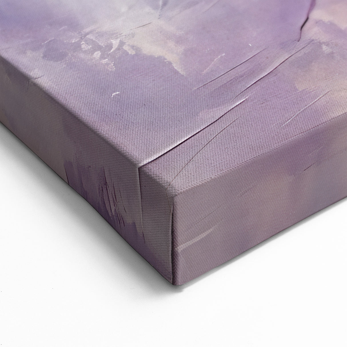 Dreamy Purple and Lilac Abstract Art - Textured Brush Strokes Canvas