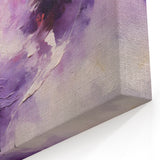 Vibrant Purple Swirl Abstract Art - Dynamic Brush Strokes Canvas Print