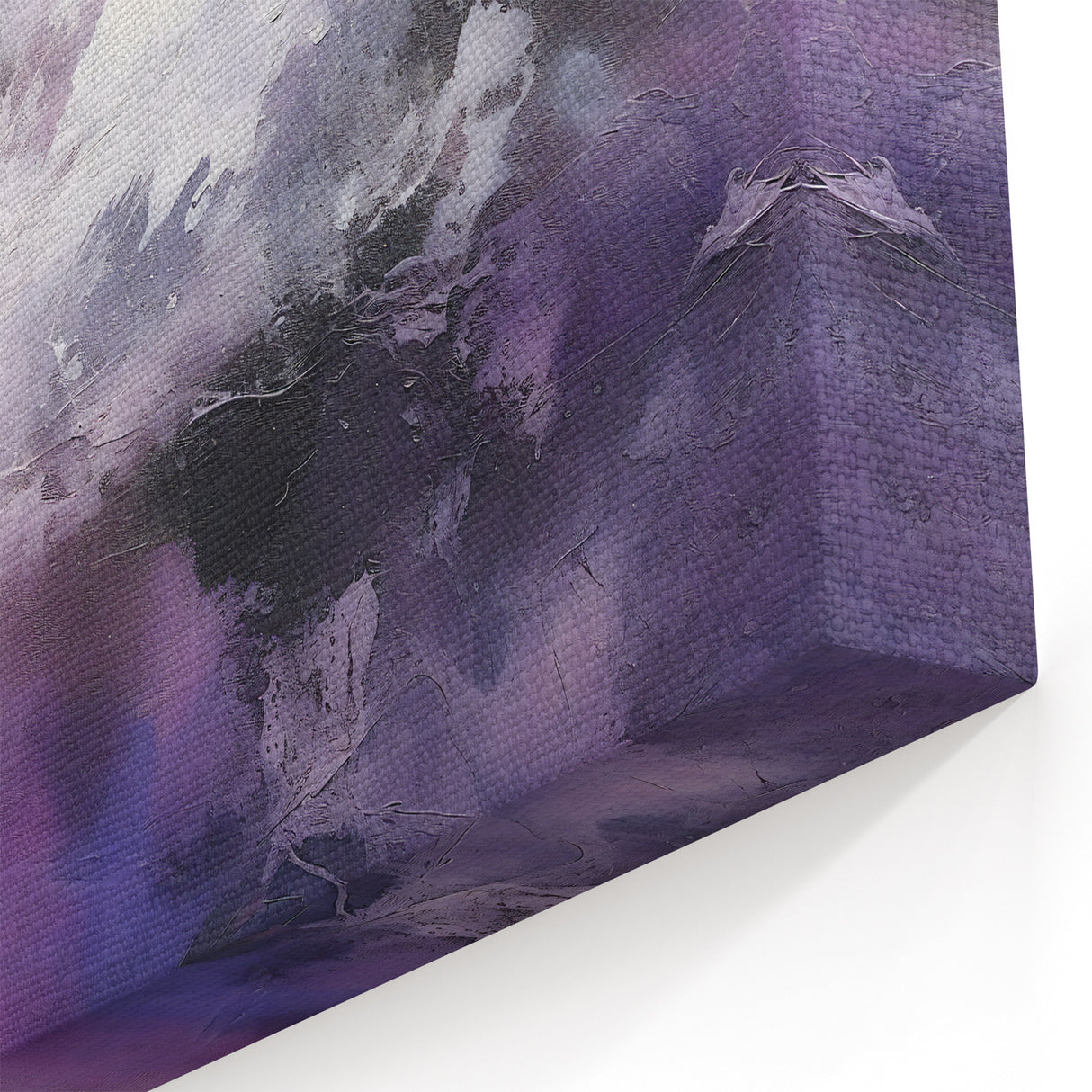 Ethereal Purple Mist Abstract Art - Dreamy Brush Strokes Canvas Print