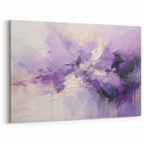 Lavender and Lilac Abstract Art - Serene Brush Strokes Canvas Print