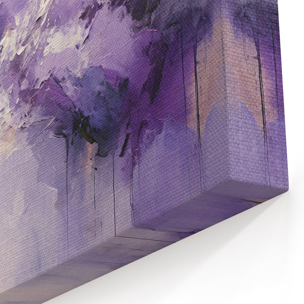 Lavender and Lilac Abstract Art - Serene Brush Strokes Canvas Print