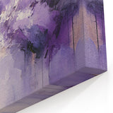 Lavender and Lilac Abstract Art - Serene Brush Strokes Canvas Print