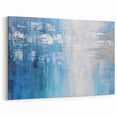 Ocean Blue Abstract Art - Textured Fluid Brush Strokes Canvas Print