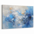 Sky Blue and White Abstract Art - Vibrant Brush Strokes Canvas Print
