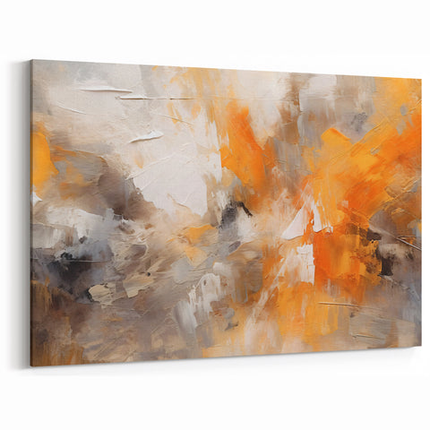 Modern Strokes Artwork – Rustic Warmth Abstract Line Canvas